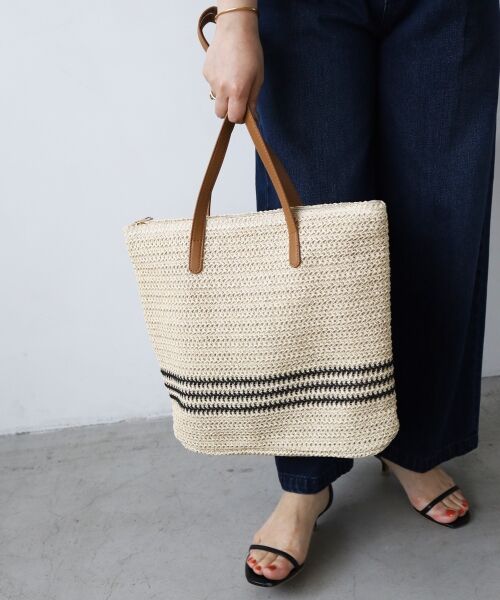 le.coeur blanc / ルクールブラン トートバッグ | 《WEB限定アイテム》ラインボーダーペーパートートバッグ | 詳細18