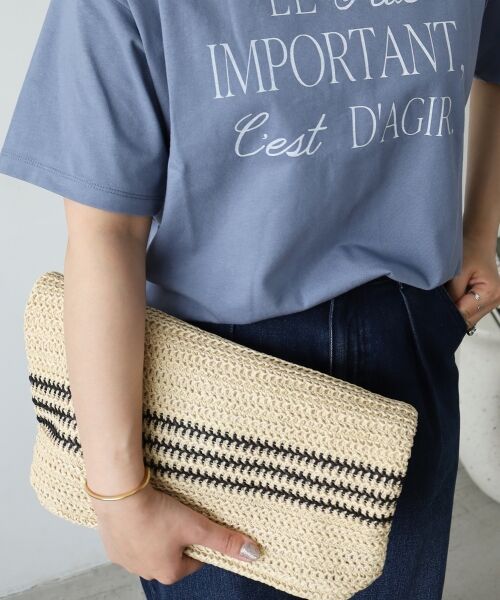 le.coeur blanc / ルクールブラン トートバッグ | 《WEB限定アイテム》ラインボーダーペーパートートバッグ | 詳細19