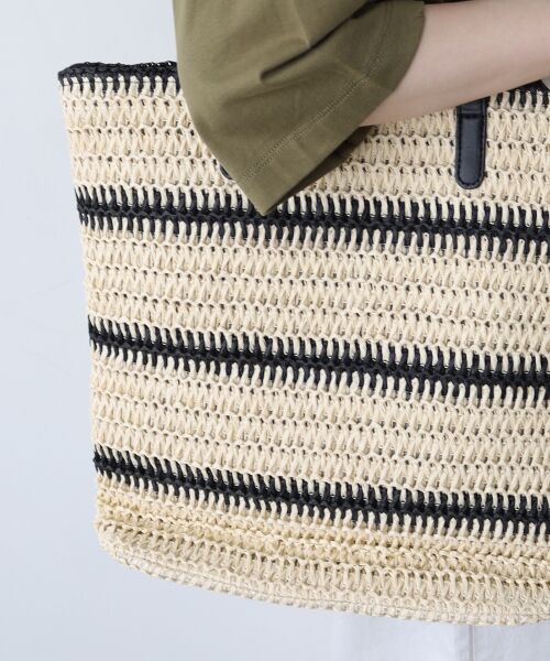 le.coeur blanc / ルクールブラン トートバッグ | 《WEB限定アイテム》ラインボーダーペーパートートバッグ | 詳細5