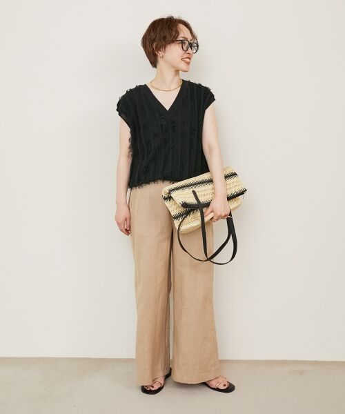 le.coeur blanc / ルクールブラン トートバッグ | 《WEB限定アイテム》ラインボーダーペーパートートバッグ | 詳細8