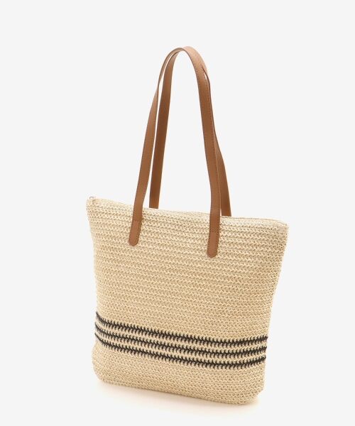 le.coeur blanc / ルクールブラン トートバッグ | 《WEB限定アイテム》ラインボーダーペーパートートバッグ | 詳細9