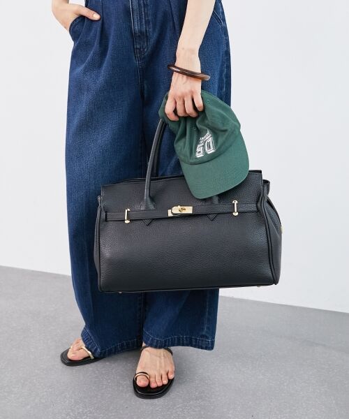 le.coeur blanc / ルクールブラン トートバッグ | 《A4サイズ収納可能》MILLELAFIRENZE金具付きレザートートバッグ | 詳細3