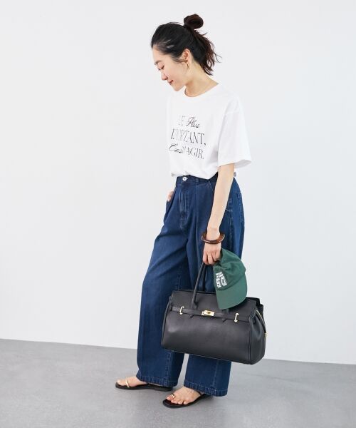 le.coeur blanc / ルクールブラン トートバッグ | 《A4サイズ収納可能》MILLELAFIRENZE金具付きレザートートバッグ | 詳細7