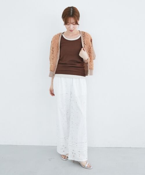 le.coeur blanc / ルクールブラン タンクトップ | コットンストレッチテレコタンク | 詳細24