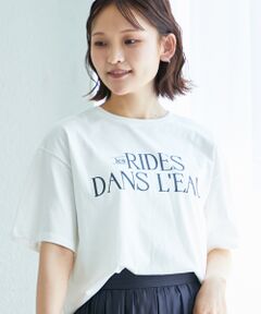 le.coeur blanc / ルクールブラン Tシャツ | 《手洗い可能》RIDES DANS L'EAUロゴTシャツ