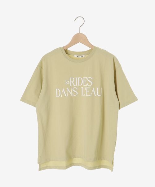 le.coeur blanc / ルクールブラン Tシャツ | 《手洗い可能》RIDES DANS L'EAUロゴTシャツ | 詳細1