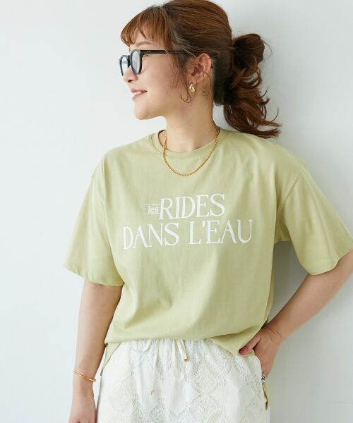 le.coeur blanc / ルクールブラン Tシャツ | 《手洗い可能》RIDES DANS L'EAUロゴTシャツ | 詳細10