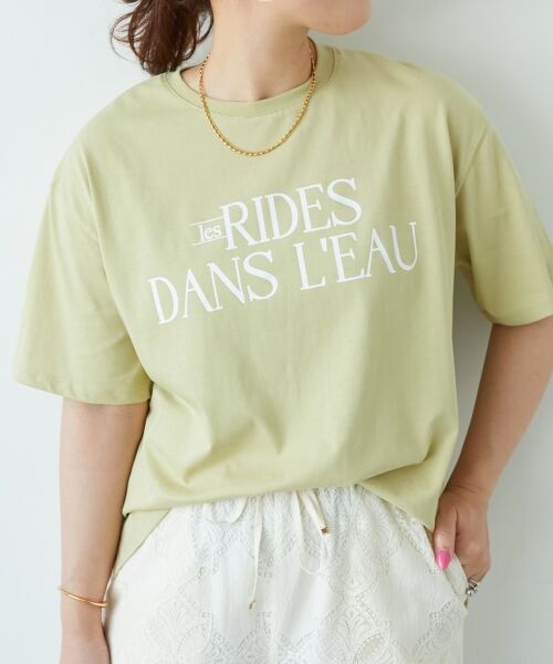 le.coeur blanc / ルクールブラン Tシャツ | 《手洗い可能》RIDES DANS L'EAUロゴTシャツ | 詳細11