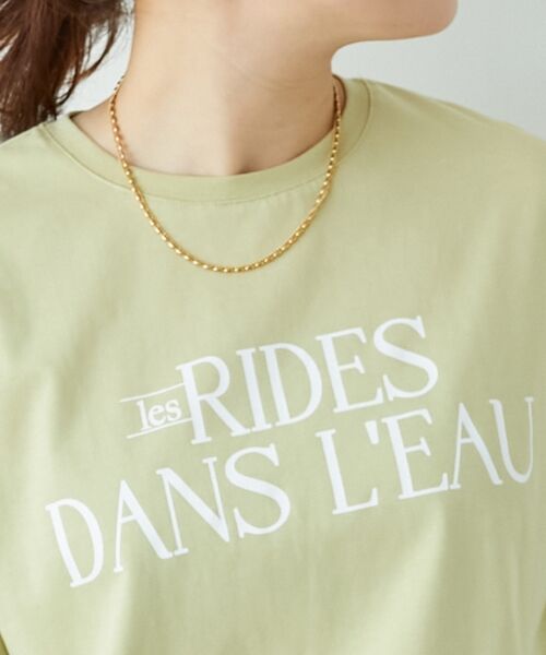 le.coeur blanc / ルクールブラン Tシャツ | 《手洗い可能》RIDES DANS L'EAUロゴTシャツ | 詳細12