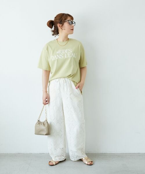 le.coeur blanc / ルクールブラン Tシャツ | 《手洗い可能》RIDES DANS L'EAUロゴTシャツ | 詳細16