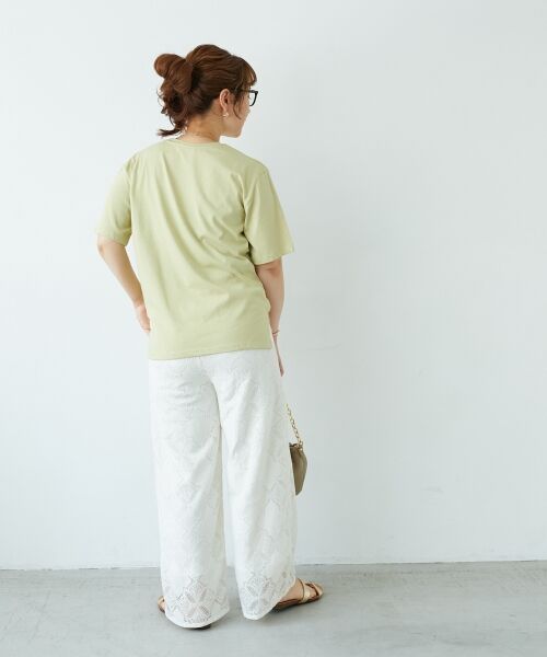 le.coeur blanc / ルクールブラン Tシャツ | 《手洗い可能》RIDES DANS L'EAUロゴTシャツ | 詳細17