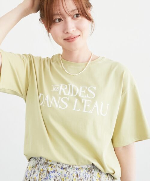 le.coeur blanc / ルクールブラン Tシャツ | 《手洗い可能》RIDES DANS L'EAUロゴTシャツ | 詳細2