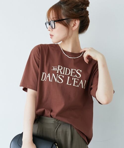 le.coeur blanc / ルクールブラン Tシャツ | 《手洗い可能》RIDES DANS L'EAUロゴTシャツ | 詳細24