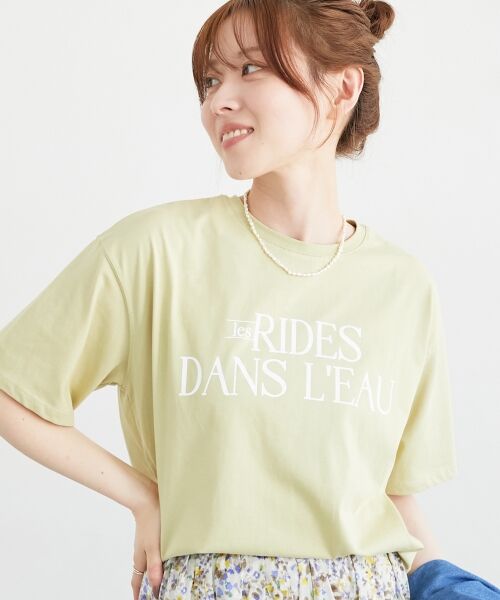 le.coeur blanc / ルクールブラン Tシャツ | 《手洗い可能》RIDES DANS L'EAUロゴTシャツ | 詳細3