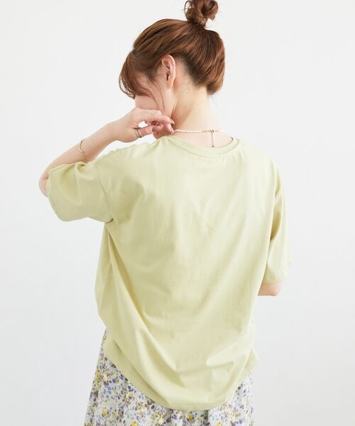 le.coeur blanc / ルクールブラン Tシャツ | 《手洗い可能》RIDES DANS L'EAUロゴTシャツ | 詳細5