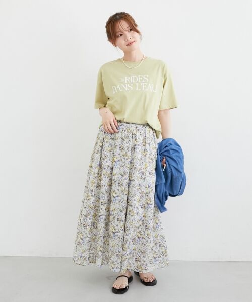 le.coeur blanc / ルクールブラン Tシャツ | 《手洗い可能》RIDES DANS L'EAUロゴTシャツ | 詳細6