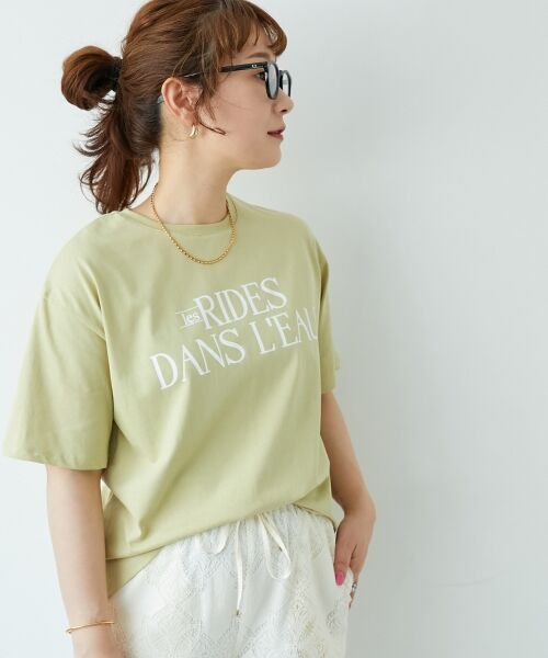 le.coeur blanc / ルクールブラン Tシャツ | 《手洗い可能》RIDES DANS L'EAUロゴTシャツ | 詳細9