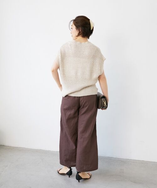 le.coeur blanc / ルクールブラン ベスト | 《手洗い可能》柄編みミックスデザインニットベスト | 詳細10