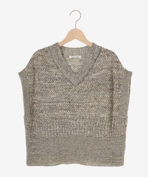 le.coeur blanc / ルクールブラン ベスト | 《手洗い可能》柄編みミックスデザインニットベスト | 詳細11
