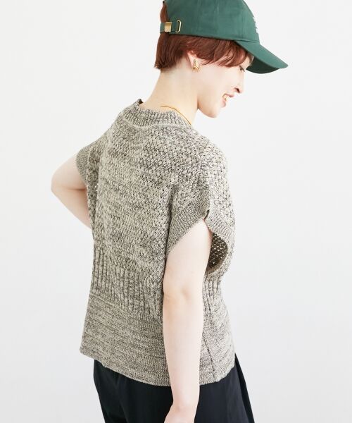 le.coeur blanc / ルクールブラン ベスト | 《手洗い可能》柄編みミックスデザインニットベスト | 詳細13