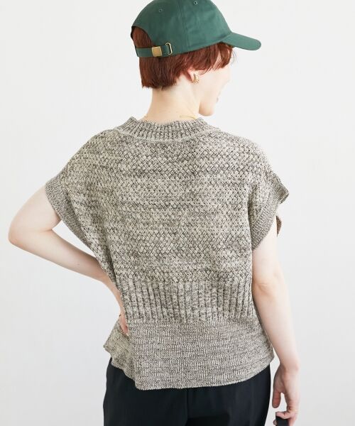 le.coeur blanc / ルクールブラン ベスト | 《手洗い可能》柄編みミックスデザインニットベスト | 詳細14