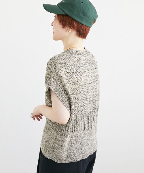 le.coeur blanc / ルクールブラン ベスト | 《手洗い可能》柄編みミックスデザインニットベスト | 詳細15