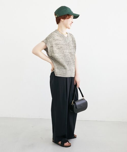 le.coeur blanc / ルクールブラン ベスト | 《手洗い可能》柄編みミックスデザインニットベスト | 詳細17