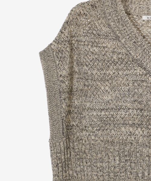 le.coeur blanc / ルクールブラン ベスト | 《手洗い可能》柄編みミックスデザインニットベスト | 詳細22