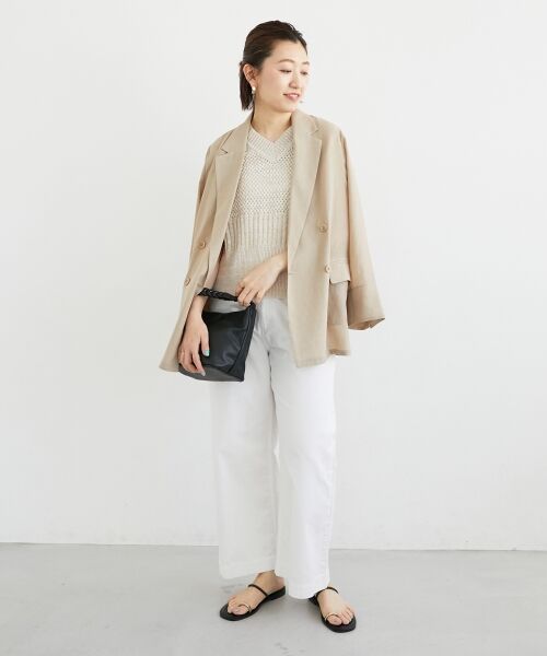 le.coeur blanc / ルクールブラン ベスト | 《手洗い可能》柄編みミックスデザインニットベスト | 詳細6