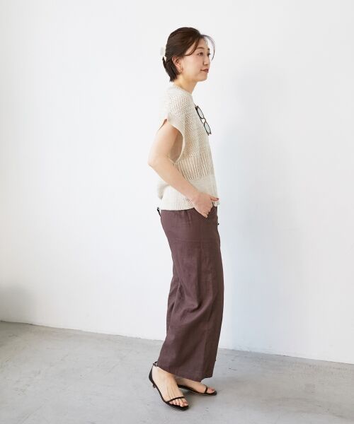 le.coeur blanc / ルクールブラン ベスト | 《手洗い可能》柄編みミックスデザインニットベスト | 詳細9