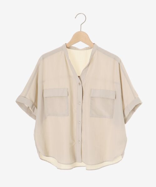 le.coeur blanc / ルクールブラン その他トップス | 《マストバイアイテム！》フィブリルサテンドルマンシャツ | 詳細1