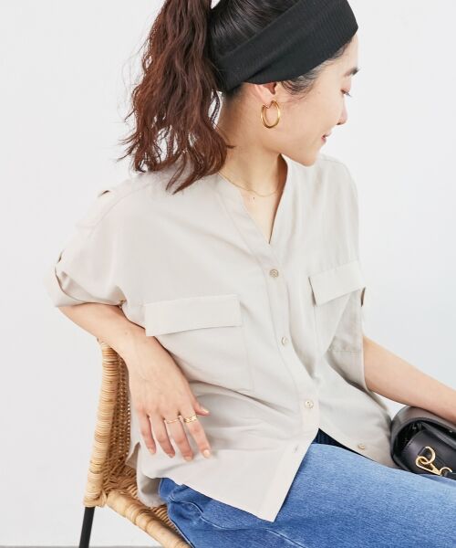 le.coeur blanc / ルクールブラン その他トップス | 《マストバイアイテム！》フィブリルサテンドルマンシャツ | 詳細14