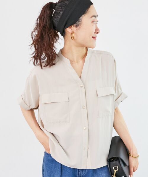 le.coeur blanc / ルクールブラン その他トップス | 《マストバイアイテム！》フィブリルサテンドルマンシャツ | 詳細15