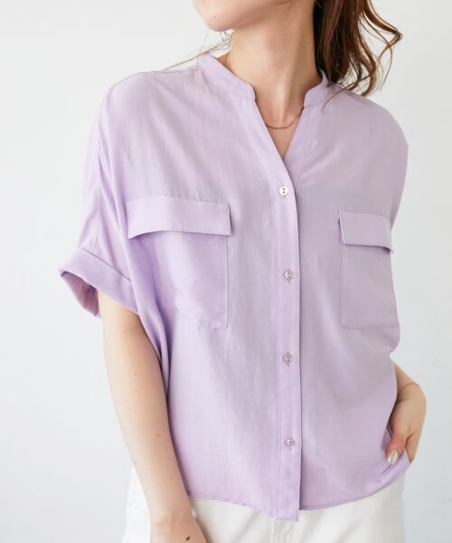 le.coeur blanc / ルクールブラン その他トップス | 《マストバイアイテム！》フィブリルサテンドルマンシャツ | 詳細24