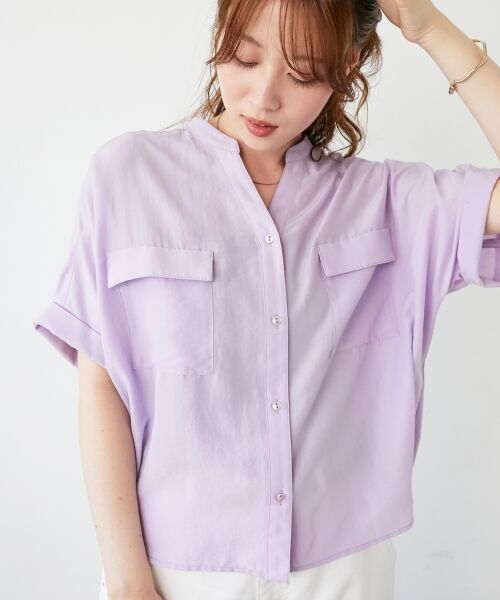 le.coeur blanc / ルクールブラン その他トップス | 《マストバイアイテム！》フィブリルサテンドルマンシャツ | 詳細26