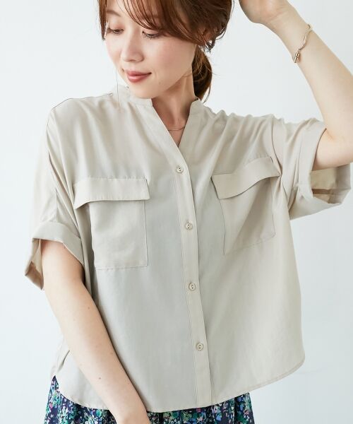 le.coeur blanc / ルクールブラン その他トップス | 《マストバイアイテム！》フィブリルサテンドルマンシャツ | 詳細3