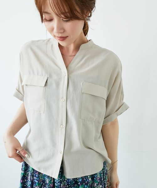 le.coeur blanc / ルクールブラン その他トップス | 《マストバイアイテム！》フィブリルサテンドルマンシャツ | 詳細4