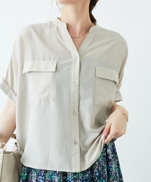 le.coeur blanc / ルクールブラン その他トップス | 《マストバイアイテム！》フィブリルサテンドルマンシャツ | 詳細5
