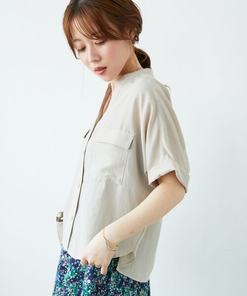 le.coeur blanc / ルクールブラン その他トップス | 《マストバイアイテム！》フィブリルサテンドルマンシャツ | 詳細6