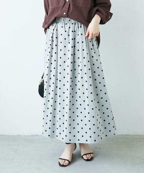 le.coeur blanc / ルクールブラン ロング・マキシ丈スカート | リバーシブルタフタスカート | 詳細10