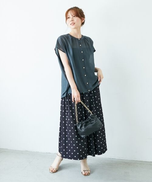 le.coeur blanc / ルクールブラン ロング・マキシ丈スカート | リバーシブルタフタスカート | 詳細17