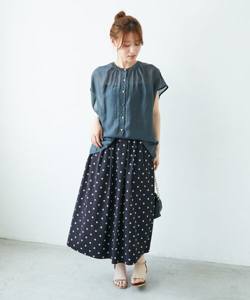 le.coeur blanc / ルクールブラン ロング・マキシ丈スカート | リバーシブルタフタスカート | 詳細18