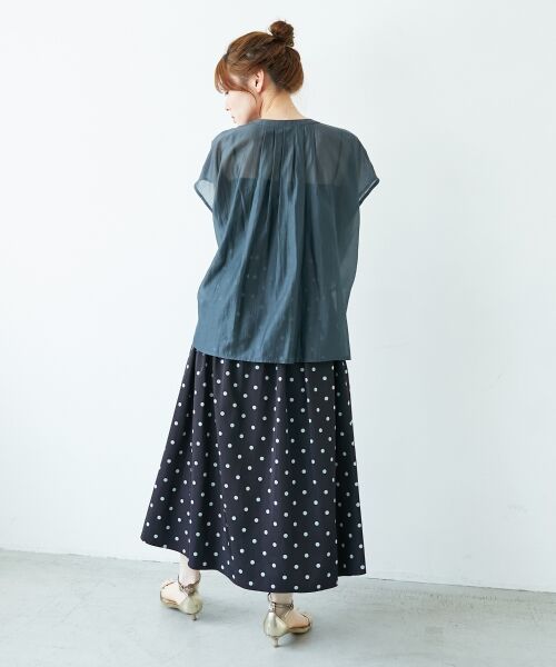 le.coeur blanc / ルクールブラン ロング・マキシ丈スカート | リバーシブルタフタスカート | 詳細20