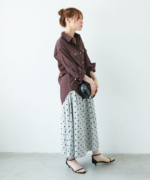 le.coeur blanc / ルクールブラン ロング・マキシ丈スカート | リバーシブルタフタスカート | 詳細4