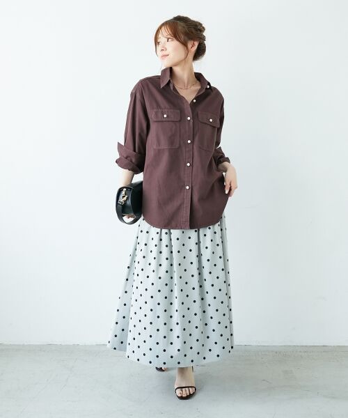 le.coeur blanc / ルクールブラン ロング・マキシ丈スカート | リバーシブルタフタスカート | 詳細7