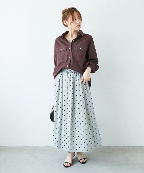 le.coeur blanc / ルクールブラン ロング・マキシ丈スカート | リバーシブルタフタスカート | 詳細8