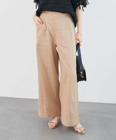 le.coeur blanc / ルクールブラン その他パンツ | 《夏に向けた快適な1枚》麻ワイドクロップドパンツ