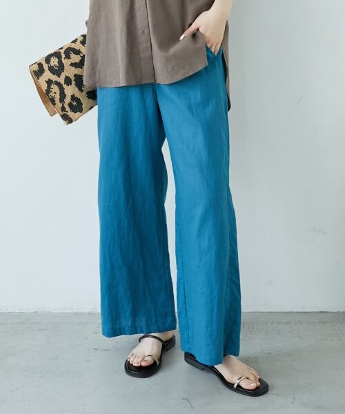 le.coeur blanc / ルクールブラン その他パンツ | 《夏に向けた快適な1枚》麻ワイドクロップドパンツ | 詳細24