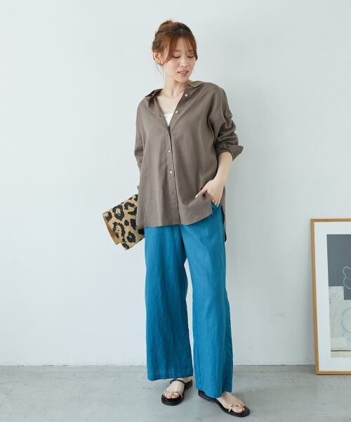 le.coeur blanc / ルクールブラン その他パンツ | 《夏に向けた快適な1枚》麻ワイドクロップドパンツ | 詳細26