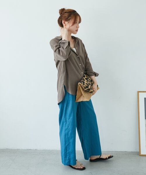 le.coeur blanc / ルクールブラン その他パンツ | 《夏に向けた快適な1枚》麻ワイドクロップドパンツ | 詳細27